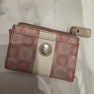 Coach Pink and White Women's Wallet